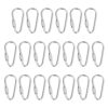 AlcheLHymist 20pcs Bird Foot Rings, Stainless Steel Parrot Leg Rings, Bite Bird Training Leash Rings with Screw Lock, for Parrot Toy Accessories and Flying Anklet Links (Small 8/3.14in)