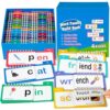 Alened Phonics Flash Cards, Learn to Read with 30 Read & Rhyme Flip Books & Build Word Family Book, Complete Sentences CVC Sight Words Games for K-1st Grade, Homeschool Classroom Must Haves (Ages3-8)