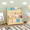 ALEVINE Neutral 31.5" 4-Tier Kids Bookshelf, Montessori Book Organizer