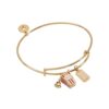 Alex and Ani Here for the Drama! Popcorn & Ticket EWB | Movie Night Gift | Shiny Gold, Brass, Enamel | Movie Night Jewelry | Cinema Lover Gift