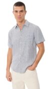 Alex Crane Men's Ola Button Down Shirt, Lines, XL