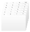 Alfion 4x6 Index Card Alphabet Tab Dividers 24 pcs (White)