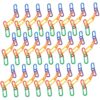 Alianm Plastic C Clips Hooks Chain Links 800Pcs Assorted Color Plastic Chain Links Bird Supplies for Parrot Budgie Cockatiel Lovebird Chewing Resting Exercise Decoration