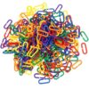 Alianm Plastic C Clips Hooks Chain Links 800Pcs Plastic Chain Links Colorful Bird Chain Accessories Parrot Chewing Links for Cage Decoration Parakeets Cockatiels
