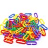 Alianm Plastic C Clips Hooks Chain Links 800Pcs Vibrant Plastic Chain Links Bird Supplies for Parrots Cockatiels Lovebirds Swing Bridge Rest Exercise Decor