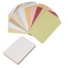 ALIESTFDNO 100Pcs Round Corner Pearlescent Cardboard 15x10CM Glittery Cardstock Paper with Natural Texture for DIY Craft Invitations and Envelopes