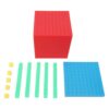 ALIESTFDNO Plastic Base 10 Blocks Set for Place Value, 121pcs Math Counting Cubes with Colorful Thousand Hundred Ten and One Blocks, Early Learning Counting Toys for Kids School Home