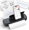 Alinayee Portable Thermal Printer, Wireless & Bluetooth Mini Inkless Printer for Travel, Office, Home, Supports 8.5x11inch, Compatible with iPhone, Android, Laptop| Light Black