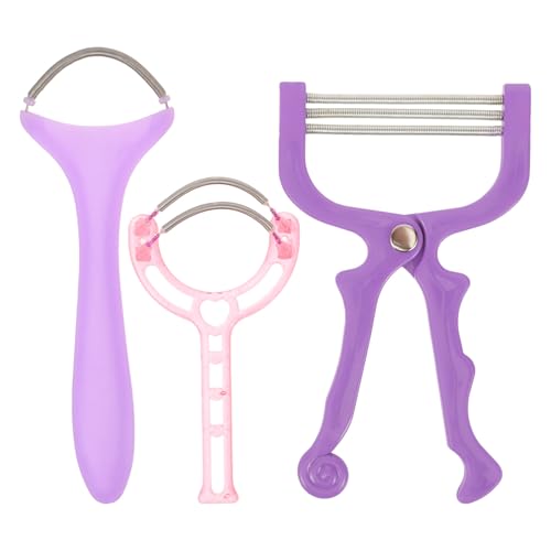 Alipis 3pcs Portable Facial Hair Remover Spring Epilator Handheld Face Epilator with Plastic and Metal Material Easy to Grasp Facial Hair Removal Tool for Upper Lip and Chin Random Color