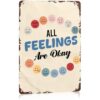 All Feelings Are Okay Mental Health Inspirational Quote Metal Sign 8x12 Inch, Funny Aluminum Wall Decor for Living Room Bedroom Classroom Office Therapy Room Kids Playroom Wall Decor