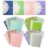 allydrew Textured Scrapbook Paper and Mesh Fabric Supplies Set, Decorative Paper Kit for Scrapbooking, Junk Journals, Card Making (Set of 4)
