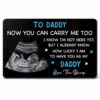 ALMAGEMSUS Personalized Ultrasound Wallet Card for Dad, Custom Sonogram Photo Metal Wallet Insert, Pregnancy Reveal Gift for Daddy “Now You Can Carry Me Too”, For Fathers Day Birthday Special Days
