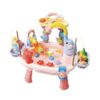 Almencla Table Elephant Children’ Activity Basin Park Rainbow Arch Circulating Faucet Animal-Shaped Toy Sensory Channels Suitable for Indoor Outdoor Fun, Pink