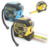 Almighty Ruler 3-in-1 Digital Measuring Tape - LCD Backlight, 16Ft Tape, 135/196Ft Rangefinder, Data Storage, Durable ABS Case, Perfect for Home & Professional Use（Yellow & Blue）