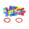 Alomejor Colorful MDF Wood Lacing Beads (33 Russian Letters)