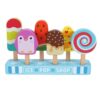 Alomejor Wooden Ice Lolly Toys for Toddlers, 6 Pcs Magnetic Food Set with Sorting Stacking Stand, for Kids Age 2 3 4 5
