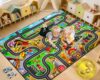 AlphabetAcre Kids Rug, 3x5 Ft Non-Slip Monster Truck Play Rug, Extra Thick (0.4in), Educational LearningTraffic Road Car Carpet for Nursery, Classroom, Playroom & Bedroom