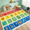Alphabet Classroom Rug 6x9, ABC Learning Rug for Kids Early Literacy