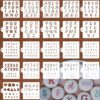 Alphabet Letter Stencils for Cookies Decorating - 22 Pack Letter Number Templates for Cakes Cookies Royal Icing Airbrush, Reusable Cursive Stencils for Wood Fabric Crafts Painting & Cake Coffee Baking
