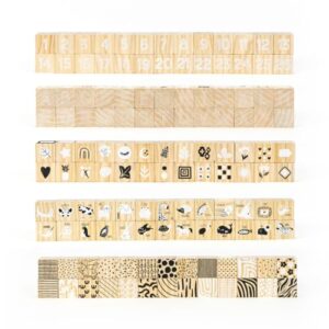 Alphabet Wood Blocks Set of 26 - Multicolor Learning Cubes