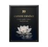 ALPINE INK CO. Current Mindset Canvas Poster - I Can and I Will Quote Artwork - Motivational Lotus Flower Design - Office Bedroom Living Room Wall Decor - 12x16 Black Framed Canvas Print