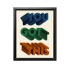 ALPINE INK CO. Motivational Canvas Poster - You Got This Inspirational Quote Artwork - Bold 3D Lettering Design - Bedroom Office Classroom Wall Decor - 16x20 Black Framed Canvas Print