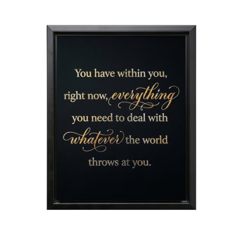 ALPINE INK CO. Motivational Canvas Poster - You Have Within You Everything Artwork - Inspirational Life Quote Design - Home Office Bedroom Wall Decor - 16x20 Black Framed Canvas Print