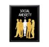ALPINE INK CO. Social Anxiety Canvas Poster - - Motivational Artwork for Bedroom, Office or Studio - Thought-Provoking Design for Emotional Support - 12x16 Black Framed Canvas Print