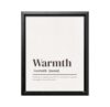 ALPINE INK CO. Warmth Canvas Poster - Radiating Comfort for Cold Days Wall Art - Motivational Decor for Bedroom, Home or Office - Gentle Fire for Cozy Spaces - 12x16 Black Framed Canvas Print