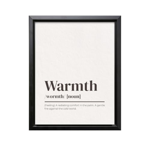 ALPINE INK CO. Warmth Canvas Poster - Radiating Comfort for Cold Days Wall Art - Motivational Decor for Bedroom, Home or Office - Gentle Fire for Cozy Spaces - 12x16 Black Framed Canvas Print