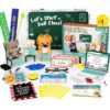 Alritz Pretend Play Teacher Set, School Stuff, Role Play Preschool Learning Activities Classroom Set for Girl Boys Include Dolls, Toy Laptop, Black Board, Birthday Gift 5 6 7 8 9+ Years Old