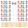 AluAbi 10 Pack Mini Acrylic Paint Set for Kids,12 Colors Washable Acrylic Paint Strips with 20Pcs Painting Brushes & 10Pcs Palette,Watercolor Painting Kit Gifts for Classroom Party Favors Easter