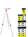 Aluminium Telescopic Survey Staff Measuring Pole with Tripod Height Rod