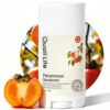 Aluminum-Free Persimmon Deodorant – Long-Lasting Odor Control for Nonenal & Body Odor, Non-Staining & Non-Sticky for Women and Men, Clean Tangerine Scent, 2.6 oz