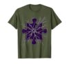 Alzheimers Awareness Glowing Puzzle Piece Design T-Shirt, Men, Olive Green, 3X-Large