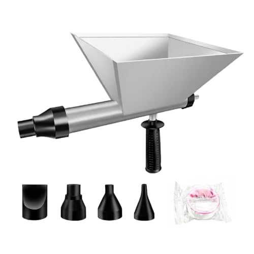 Amagogo Cement Device Electric Grouting Tool Caulking Machine Mortar Drill Attachment Metal Construction Accessory With Detachable Nozzles And Funnel Port suitable for door and window repair work