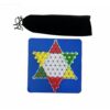 Amagogo Checkers Board Game Set Portable Star-Shaped Chessboard Soft Cloth Top Non-Slip Grip Educational Play Suitable for Game Night Outdoor Decoration, Set with Bag
