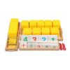 Amagogo Children Arithmetic Game Wooden Counting Trays Math Set Number Cards Symbol Cards Bead Blocks Counting Beads for Early Arithmetic and Number, Yellow, Yellow