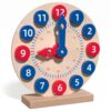 Amagogo Children Kids Clock Teaching Clock Time Teaching Clock with Sturdy Wooden Face and Interactive Time Setting Suitable for Early Math Classroom Stations Home Tutoring Parent Guided Study
