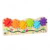 Amagogo Children Learning Gear Wooden Busy Board Activity Toy with Gear Matching Tasks Problem Solving Early Exploration Screen Play Suitable for Preschool Home Travel, Bee Garden Scene