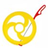 Amagogo Children Rolling Hoop Push Wheel Game Outdoor Toy Rolling Wheel with Metal Rod and Comfortable Handle Made of and Stainless Steel Suitable for Parks backyards, Yellow, Large