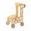Amagogo Children Simulation Cart Wooden Cart Kids Play Cart with Push Handle Wheels and Open Storage for Sorting and Storytelling Suitable for Home playroom Preschool Daycare, Giraffe Shopping Cart