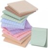 AmazingSpark 12 Pack Lined Sticky Notes 3x3 inch Post Ruled Stickies Super Self Stick Power Memo Pads Multi Colors Notes Pads Vintage Aesthetic School Office Supplies Accessories(Morandi)