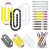 AmazingSpark 24 Pcs Back to School Teacher Gift 12 Jumbo Teacher Acrylic Paper Clips 12 Ballpoints Pens 4" Paperclip Bookmark for Classroom Book Lovers Staff Office Writing Supplies