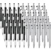 AmazingSpark 40 Pcs Tool Pen Gifts for Men 6 in 1 Multi-tool Pens with Level Gauge Stylus Vernier Caliper Multi Tool Bulk Gifts for Adult Men Dad Husband Birthday Stocking Stuffer(Black)