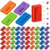AmazingSpark 50 Pcs Fruit Scented Erasers Bulk Fun Assortment Erasers Gifts for Rewards, 5 Styles