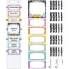AmazingSpark 57 Pcs Classroom Behavior Chart for Student Management Kids Pastel Composition Book Tracking Chart Hanging Creative Bulletin Board with 40 Clips for School Preschool Child Care