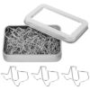 AmazingSpark 60 Pack Texas State Shaped Paper Clips – Silver Metal Bookmarks, Fun Souvenir & Office Desk Organizer for Students & Teachers(Silver)