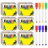 AmazingSpark 60 Pcs Magnetic Name Tags Dry Erase Label Plates with 8pcs Colorful Marker Pen Magnetic Blank Reusable Writable Labels Back to School for Classroom, Locker, Whiteboards, School, Office