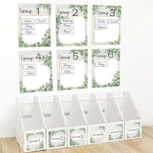 AmazingSpark 90 Pcs Green School Reading Groups Organizers Sticker Colorful Guided Reading Labels Sticker Name Tags for Classroom Teachers Organize Student Management(Eucalyptus Style)